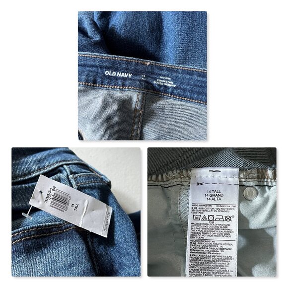 Old Navy Rockstar Super-Skinny Jeans Sz 14T (tall) NWT - Picture 6 of 7